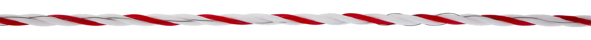 Kerbl AKO TopLine Plus Weidezaunseil 6 mm rot-weiß, Nahaufnahme