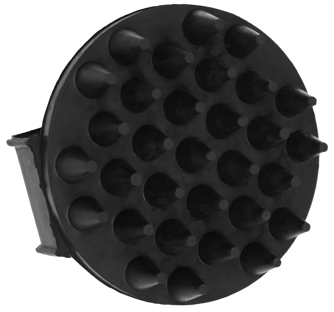 Gumminoppenstriegel von Kerbl, schwarz - ideal für die Massage und Fellpflege von Pferden