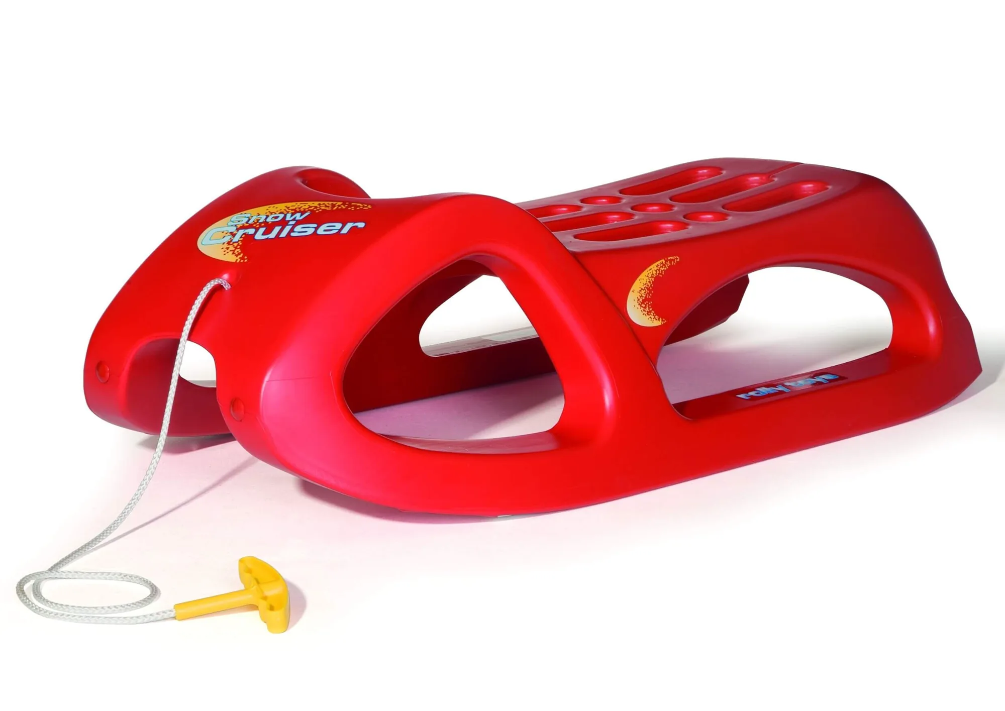 Rolly Toys rollySnow Cruiser in Rot, stabiler Kinderschlitten mit Zugleine ab 3 Jahren