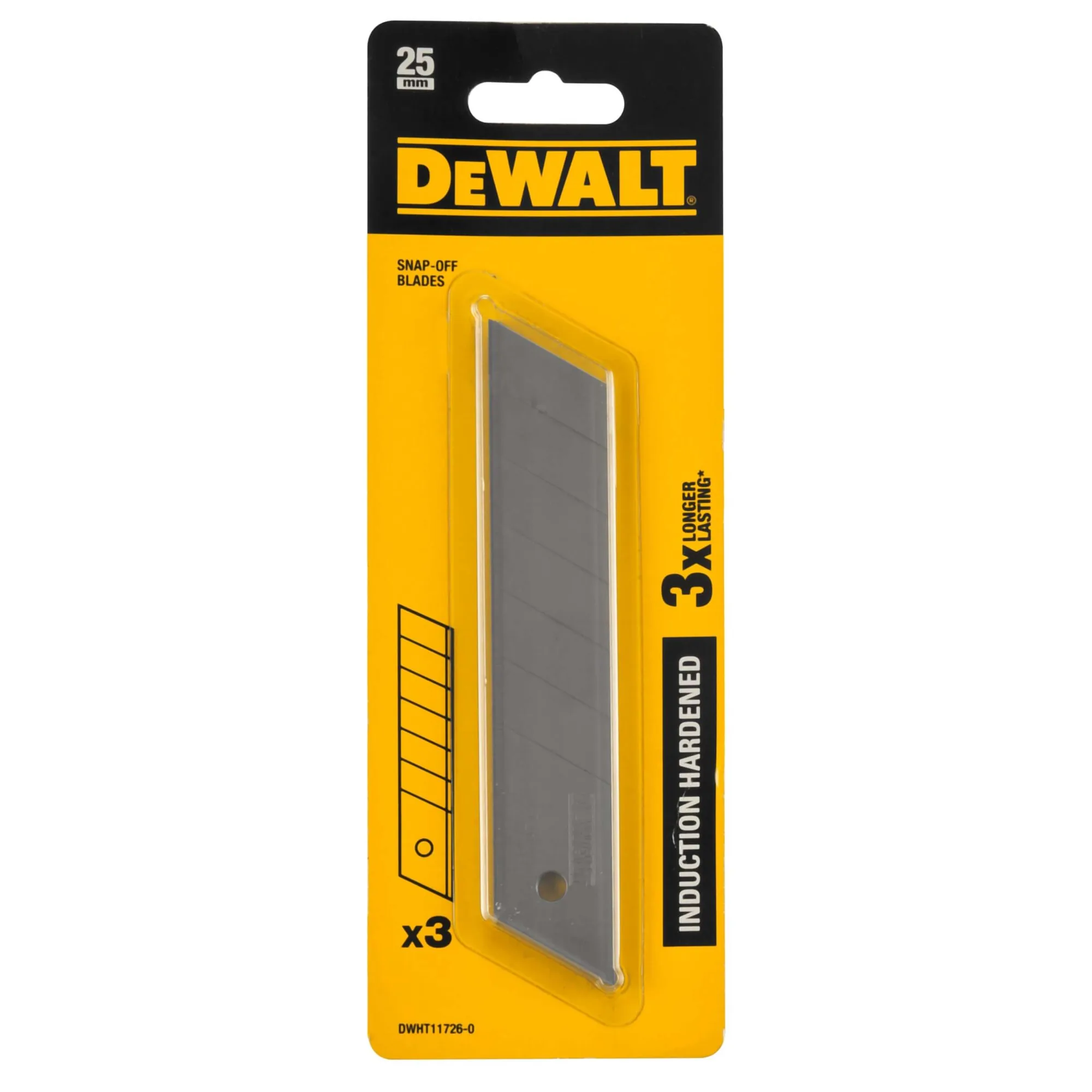DeWalt DWHT11726-0 25-mm-Abbrechklingen, Verpackung (3 Stück, induktionsgehärtet)