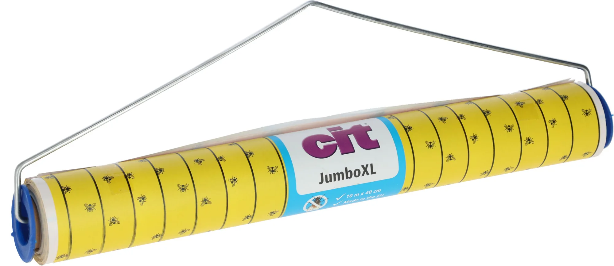 cit Stall-Fliegenrolle JumboXL, gelbe Fliegenfänger-Rolle mit Aufhänger