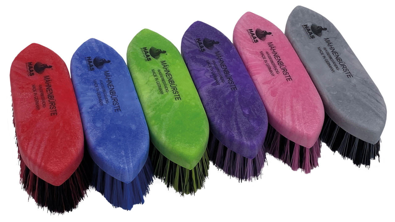 Mähnenbürste Kerbl 3213 Orig. Haas Nylonborsten - hochwertige Mähnenpflege für Pferde