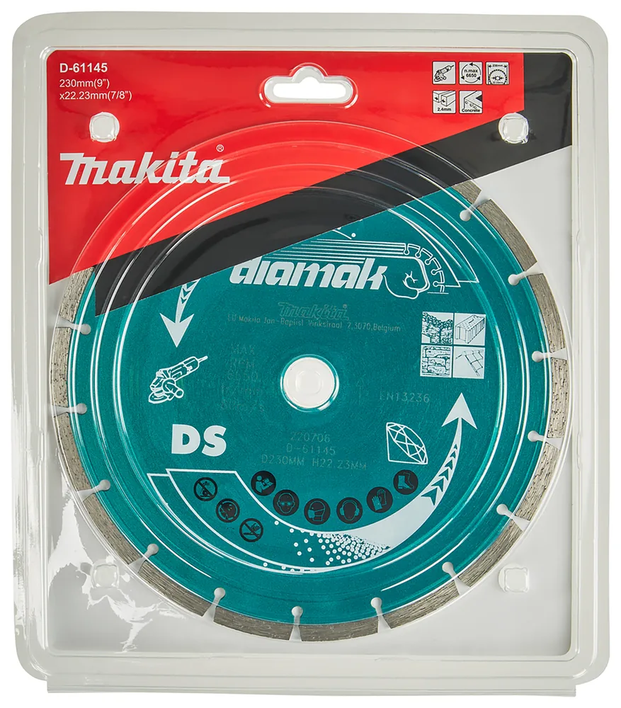 Makita Diamanttrennscheibe DIAMAK 230 mm für Stein und Beton in der Blisterverpackung