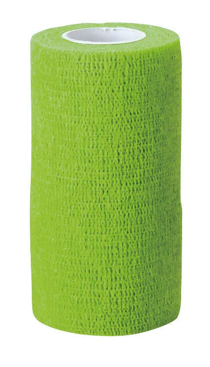 Kerbl Selbstklebebandage in Hellgrün, kohäsive Rolle 7,5 cm breit für die Tierpflege