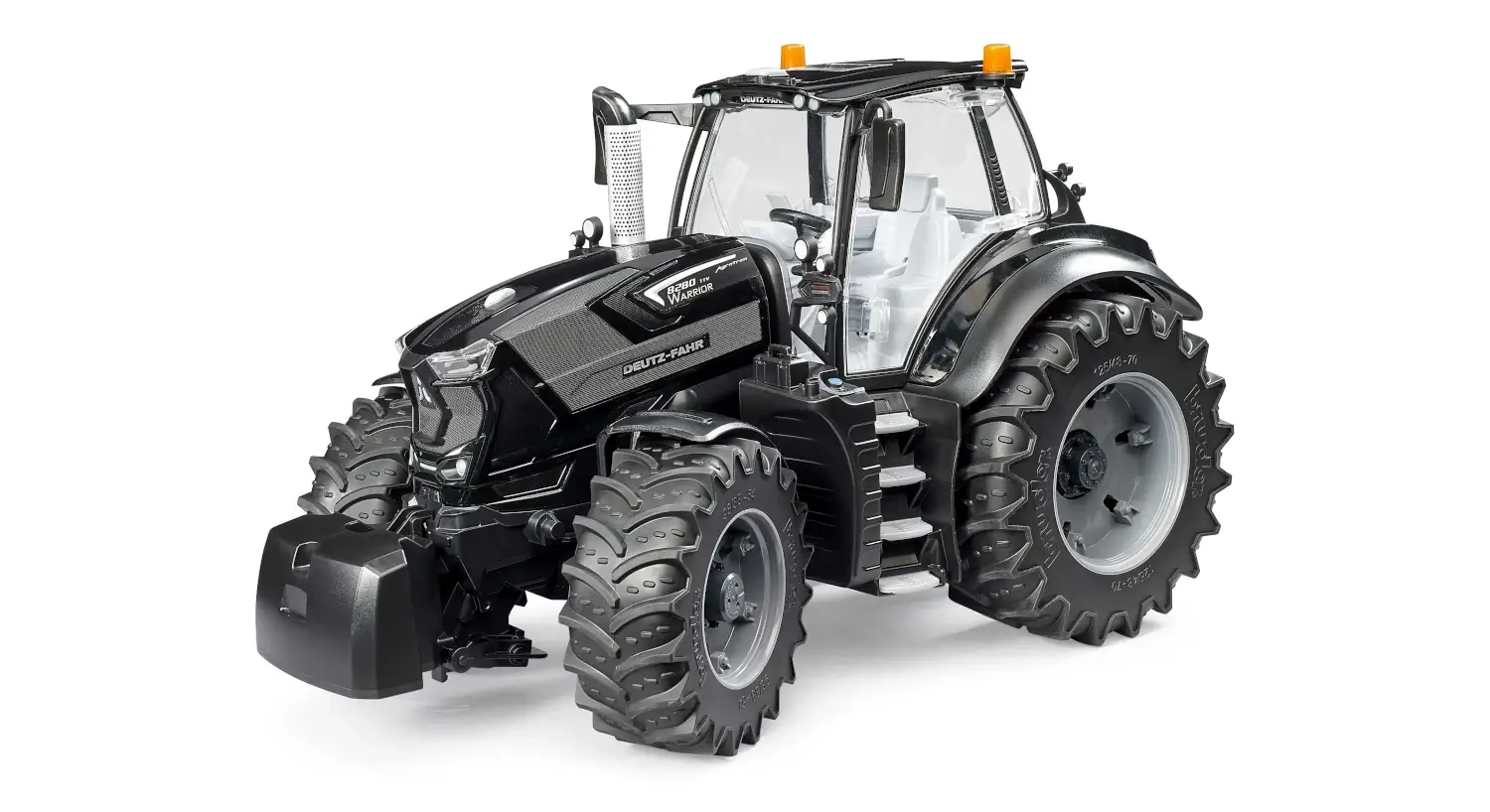 BRUDER DEUTZ-FAHR 8280 TTV Warrior Spielzeugtraktor in Schwarz, Seitenansicht