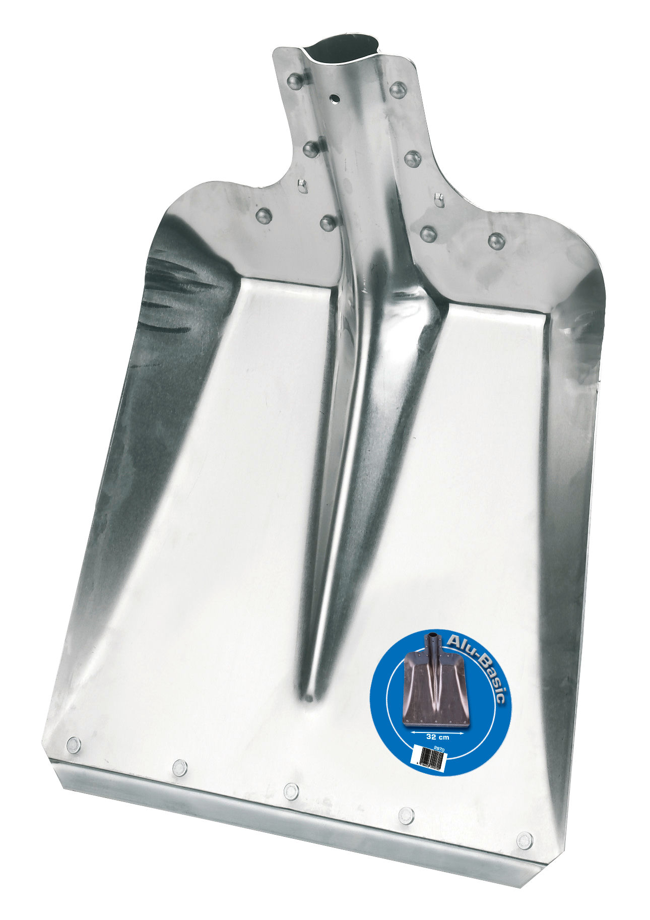 Kerbl Aluschaufel Größe 7 mit Kante,Aluminium,ideal für Landwirte und Tierhalter