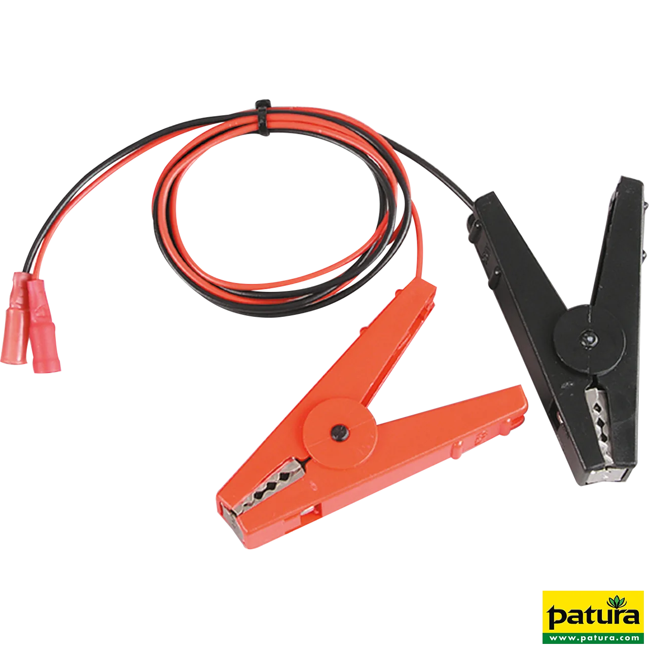 Patura 12 V Kabel mit roter und schwarzer Klemme, Anschlusskabel für 9V-Batteriegeräte