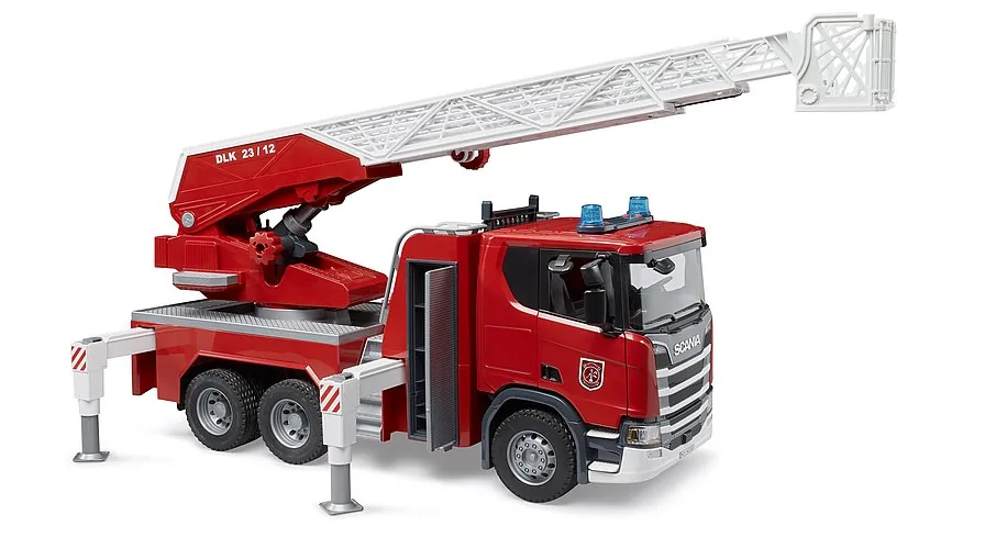 BRUDER Scania Super 560R Feuerwehr mit Drehleiter, Produktbild