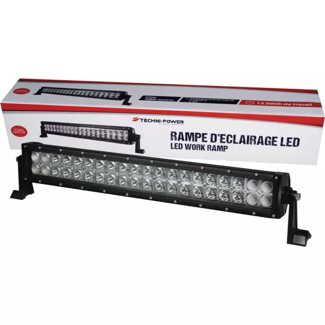 Fournial LED-Leuchtbalken mit Doppelreihe LEDs neben der Verpackung