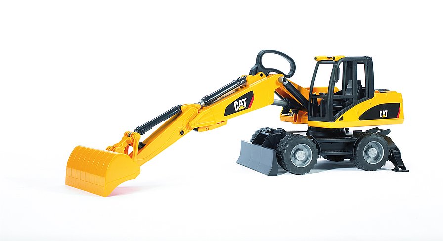 BRUDER Cat® Mobilbagger – Detailgetreues Baustellenfahrzeug im Maßstab 1:16