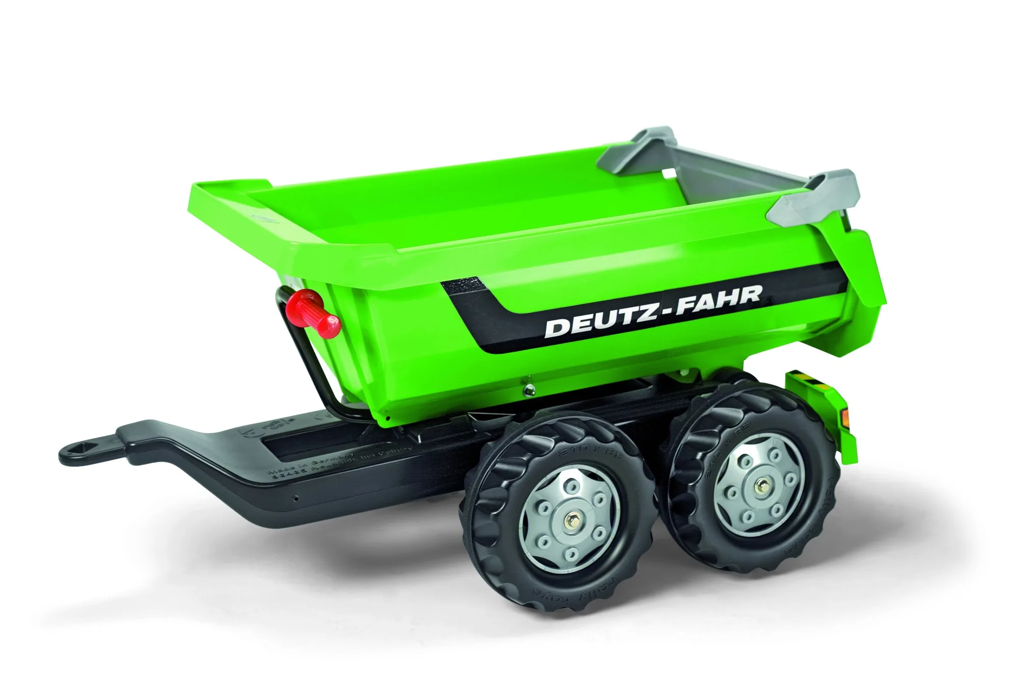 Rolly Toys rollyHalfpipe Deutz-Fahr in Grün, Rundmulden-Kippanhänger für Kinder-Traktoren