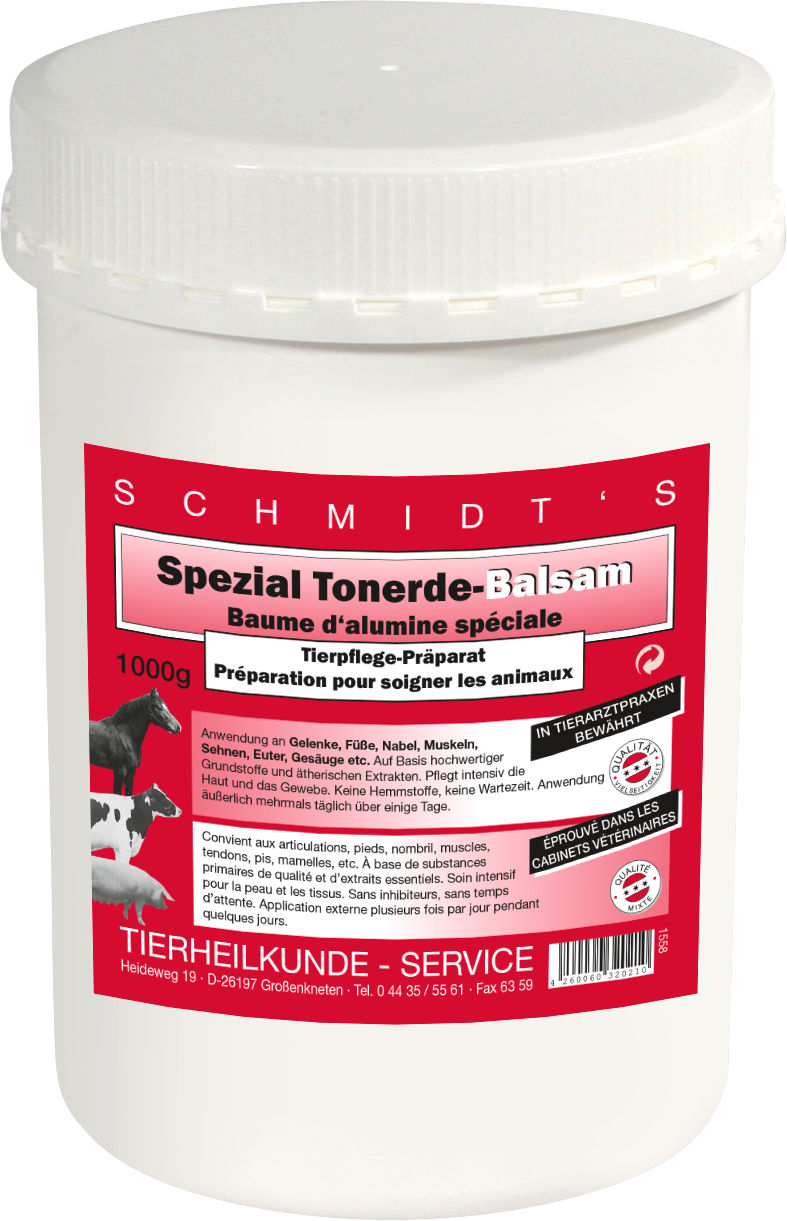 Kerbl Spezial-Tonerde Balsam für Tierpflege, 1 kg - Intensivpflege für Haut und Gelenke