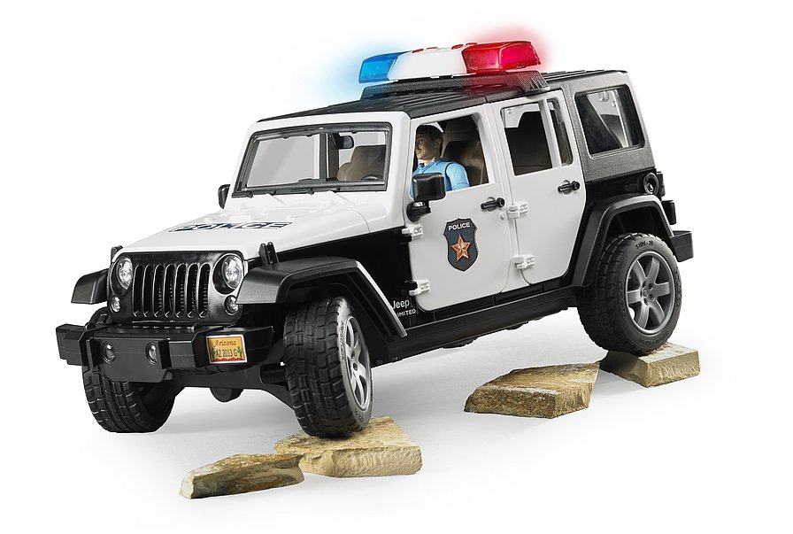 BRUDER Jeep Wrangler Unlimited Rubicon Polizei-Fahrzeug mit Polizist – Spielzeug für Kinder ab 4 Jahren BRUDER Jeep Wrangler Unlimited Rubicon Polizei-Fahrzeug mit Polizist – Spielzeug für Kinder ab 4 Jahren