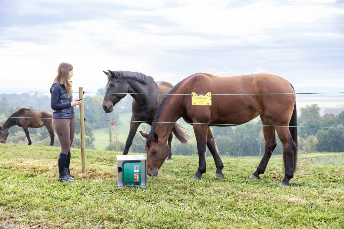 Kerbl Duo Power X 6000 smart – Effizientes und intelligentes Weidezaungerät für Landwirte und Tierhalter. Ideal für Pferde, Rinder und Schafe mit mittlerem bis starkem Bewuchs. Mit Anbindung an Cloud und App-Steuerung.