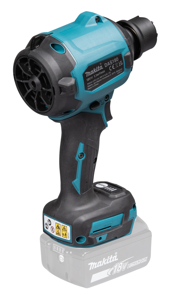 Akku-Gebläse 18V • 0-1, 1 m3/min • 0-200 m/s • 297 mbar Akku-Gebläse 18V • 0-1, 1 m3/min • 0-200 m/s • 297 mbar