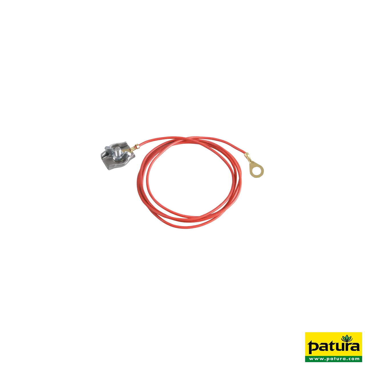 Patura Zaunanschlusskabel für Seil 8 mm mit Edelstahl-Seilklemme und Ringöse