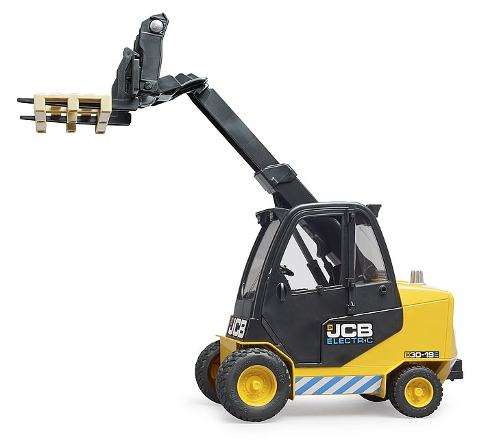 BRUDER 02512 JCB Teletruk mit Palette – Innovativer Teleskop-Gabelstapler im Maßstab 1:16