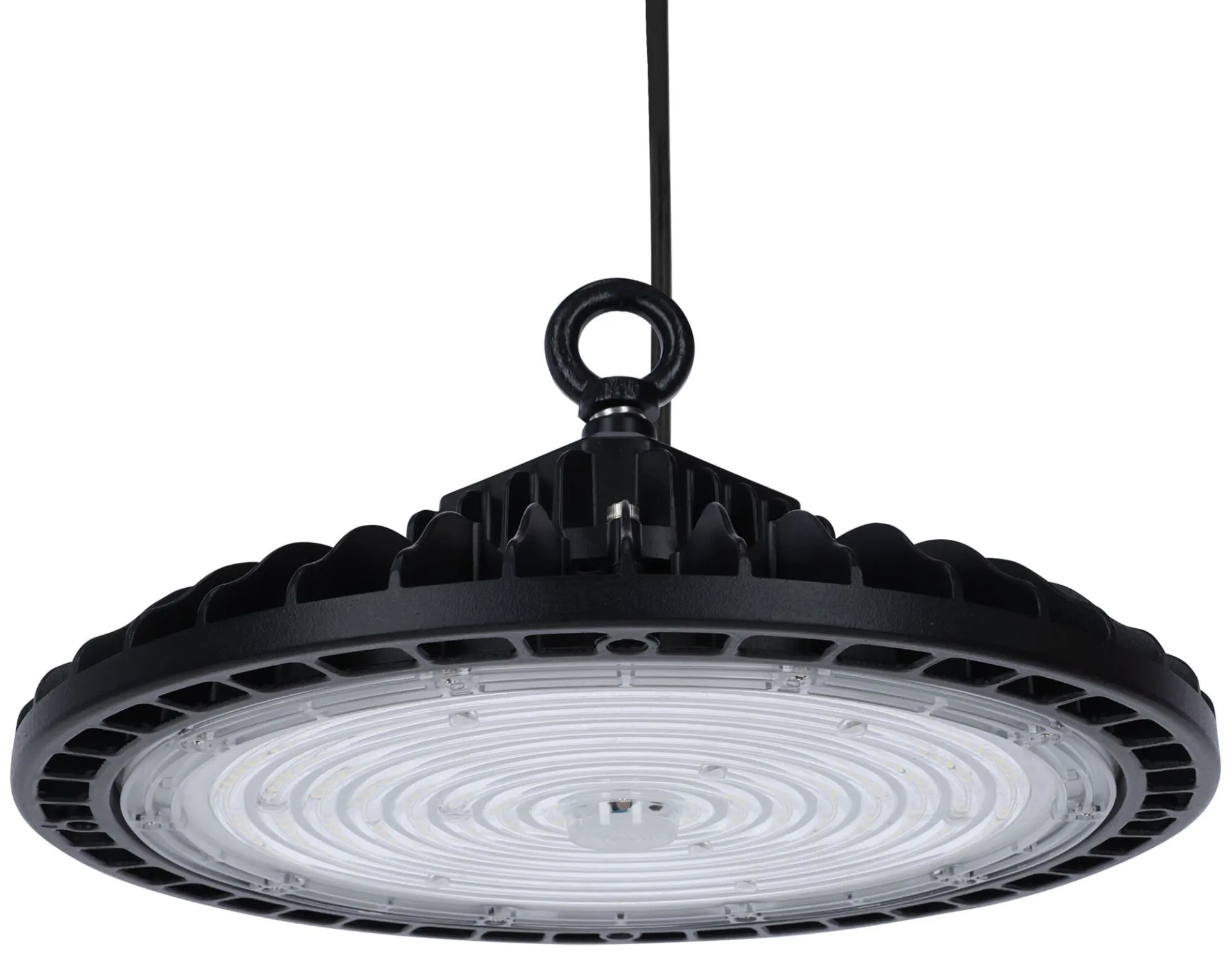 Kerbl Hallenstrahler ECO 175 W, runder schwarzer LED-Strahler für Decken