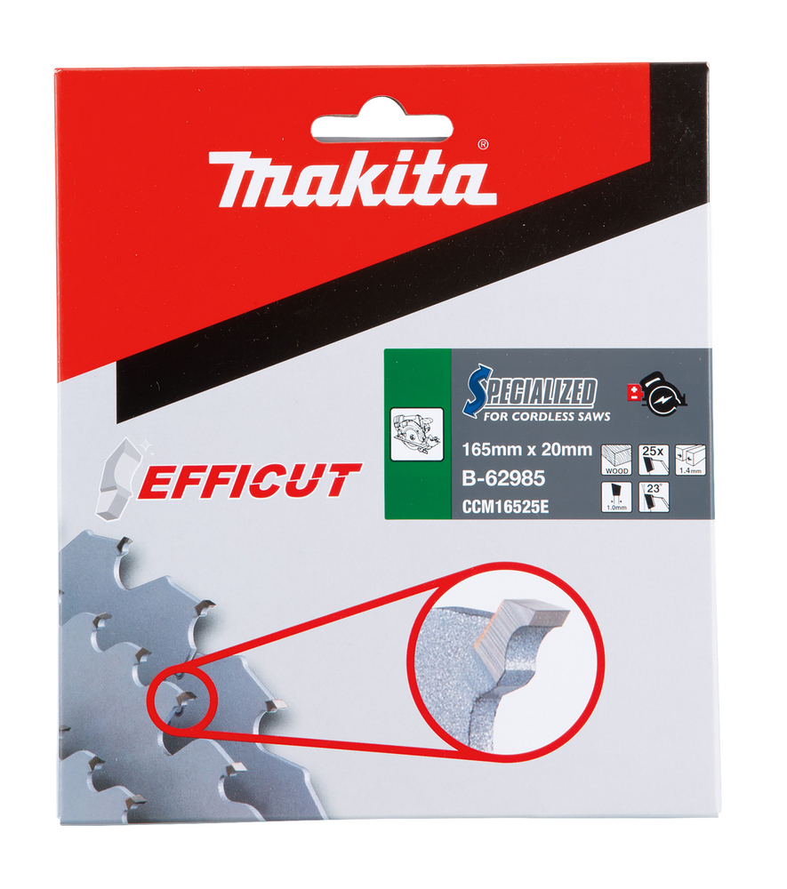 Sägeblatt 165x1, 4x20, 25Z EFFICUT Holz Sägeblatt 165x1, 4x20, 25Z EFFICUT Holz