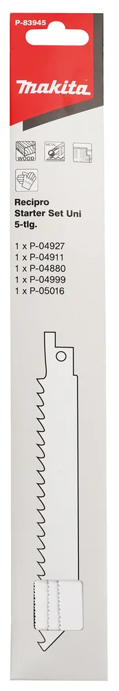 Makita Reciprosägeblatt-Set mit verschiedenen Sägeblättern