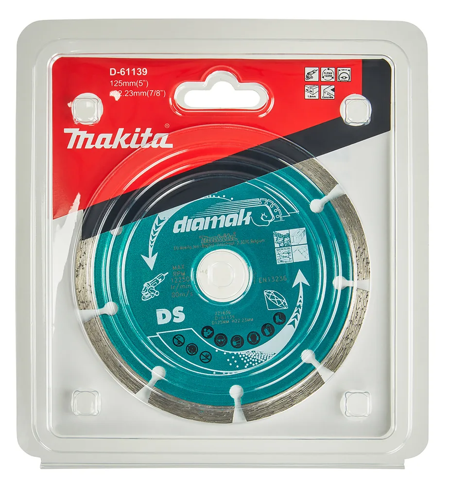 Diamanttrennscheibe DIAMAK mit 125 mm Durchmesser in der Blisterverpackung