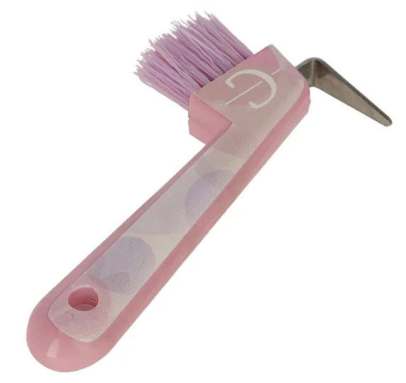 Kerbl Hufauskratzer in Rosa-Lila mit integrierter Bürste