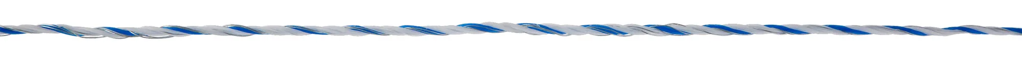 AKO Kerbl TopLine Plus Weidezaunlitze weiß-blau 6x0,30 mm, Nahaufnahme