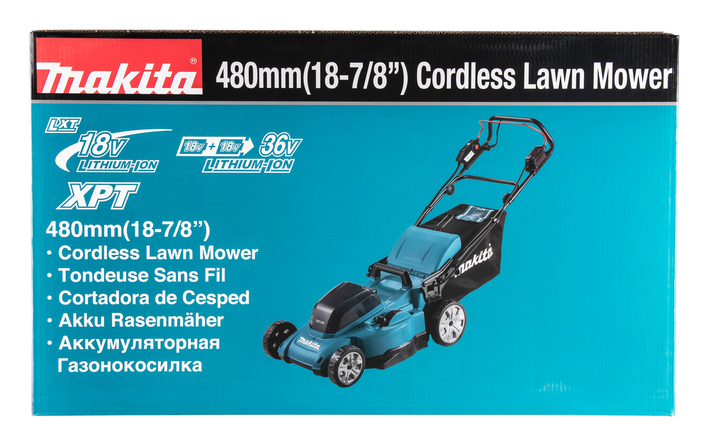 Makita DLM481Z Akku-Rasenmäher – Leistungsstark und leise für mittelgroße Rasenflächen
