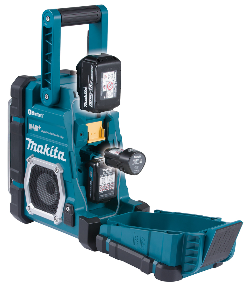 Makita DMR112 – Robustes 18V Akku-Baustellenradio mit DAB+ und Bluetooth Makita DMR112 – Robustes 18V Akku-Baustellenradio mit DAB+ und Bluetooth