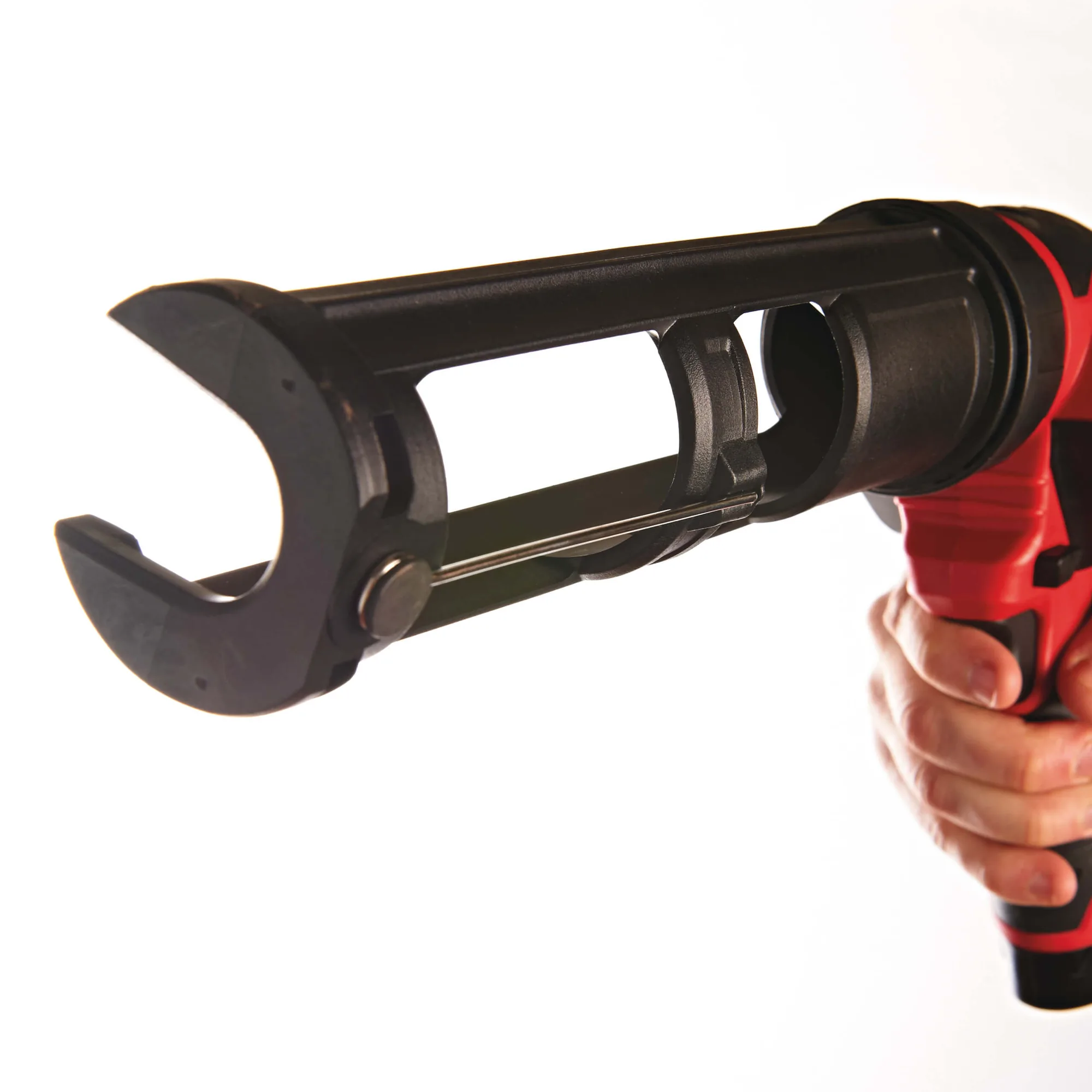 Detail der Kartuschenaufnahme der Milwaukee M12 PCG Kartuschenpresse