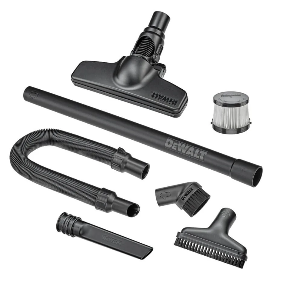 DeWalt DCV501LN Akku-Stabsauger, Zubehör-Set mit Düsen, Schlauch und HEPA-Filter