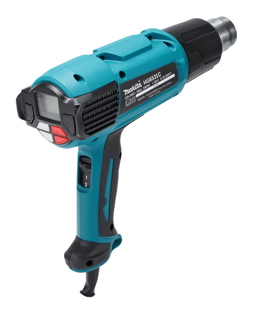 Makita HG6531CK Heißluftgebläse – 2.000 W Leistung mit präziser Temperaturregelung Makita HG6531CK Heißluftgebläse – 2.000 W Leistung mit präziser Temperaturregelung