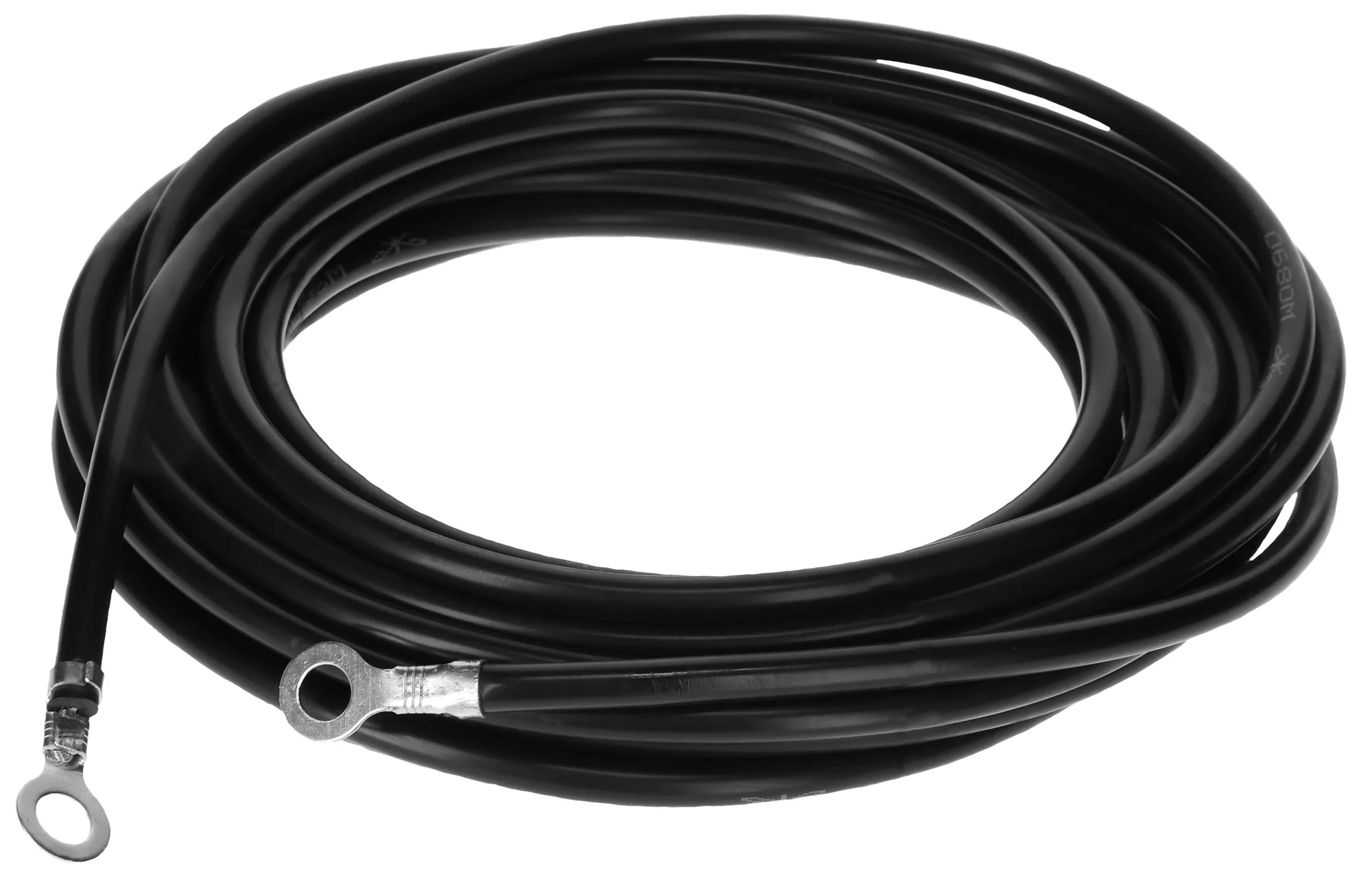 Kerbl Erdanschlusskabel 3 m, schwarzes Kabel mit zwei Ringösen für Weidezaun