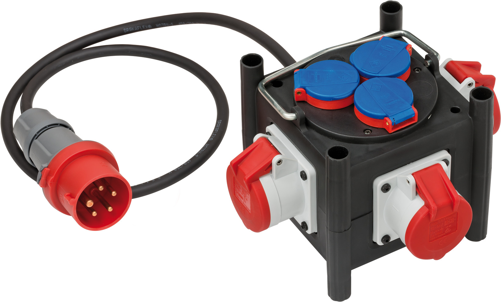 Brennenstuhl Gummi-Stromverteiler  3x CEE 400V, 3x 230V  Baustelle & Outdoor IP44