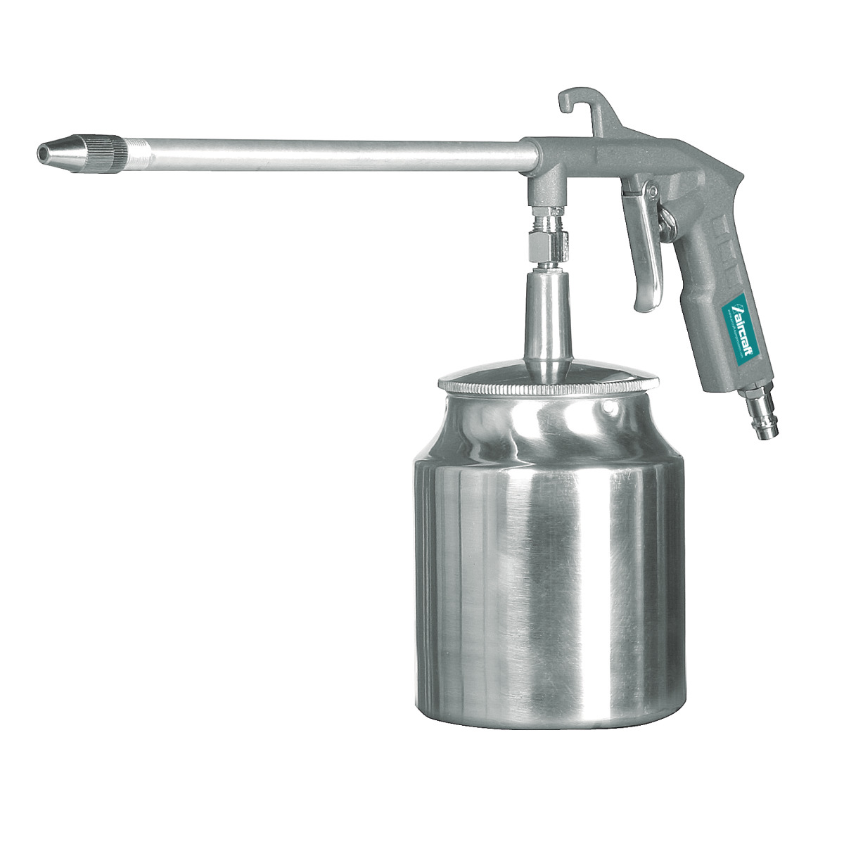 Aircraft 2102200 Sprühpistole Alu SPA – 1 Liter Saugbecher | Lange Düse | Für Reiniger & Öle