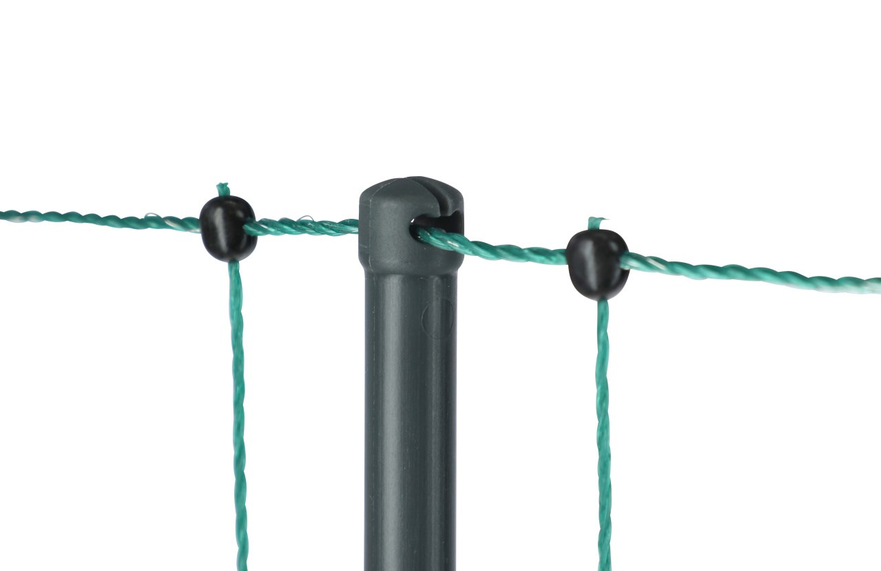 AKO Geflügelnetz Premium - 50 m x 122 cm, elektrifizierbar, mit robusten Doppelspitzen-Pfählen, ideal für Hühner, Gänse und Puten von Kerbl
