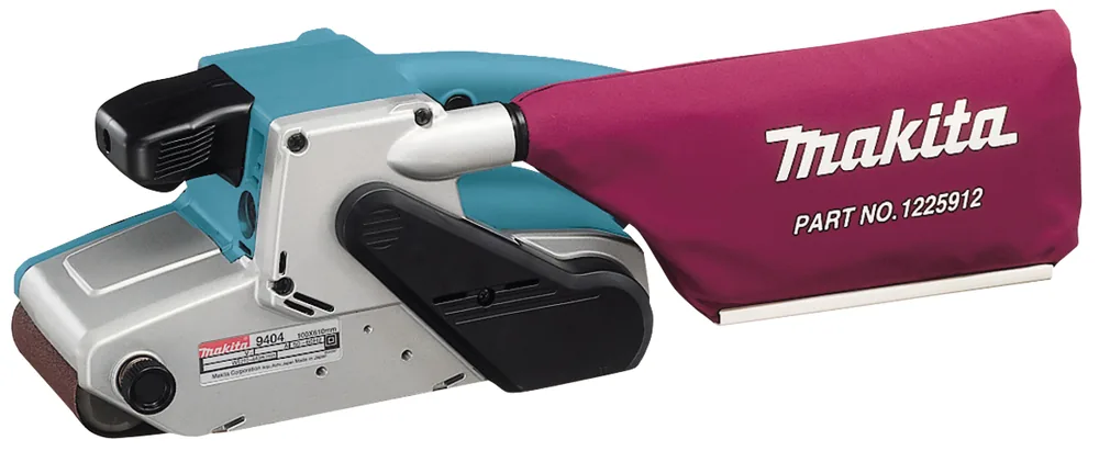Makita Bandschleifer 9404J in Türkis-Schwarz mit Staubsack