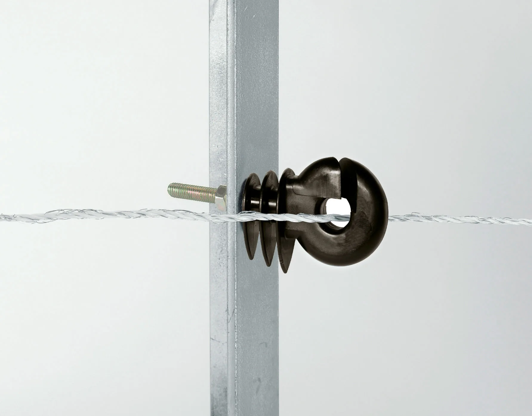 Ring-Isolator mit Schraube am Pfosten, Detailansicht