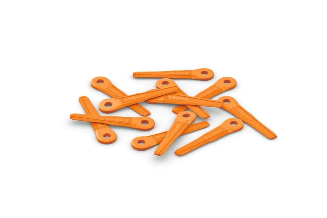 STIHL PolyCut Kunststoffmesser-Set in Orange, Ersatzmesser für PolyCut 28-2 und 48-2 Trimmer