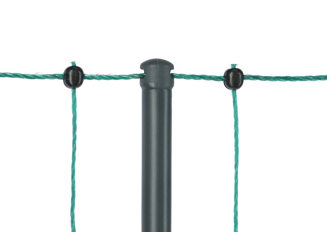 AKO Geflügelnetz Premium - 50 m x 122 cm, elektrifizierbar, mit robusten Doppelspitzen-Pfählen, ideal für Hühner, Gänse und Puten von Kerbl