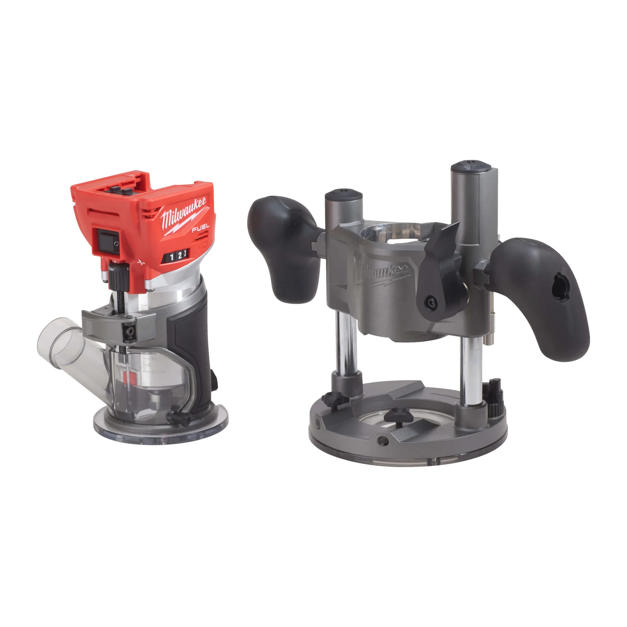 Milwaukee M18 FTR8 Kantenfräse mit Tauchbasis und Zubehör