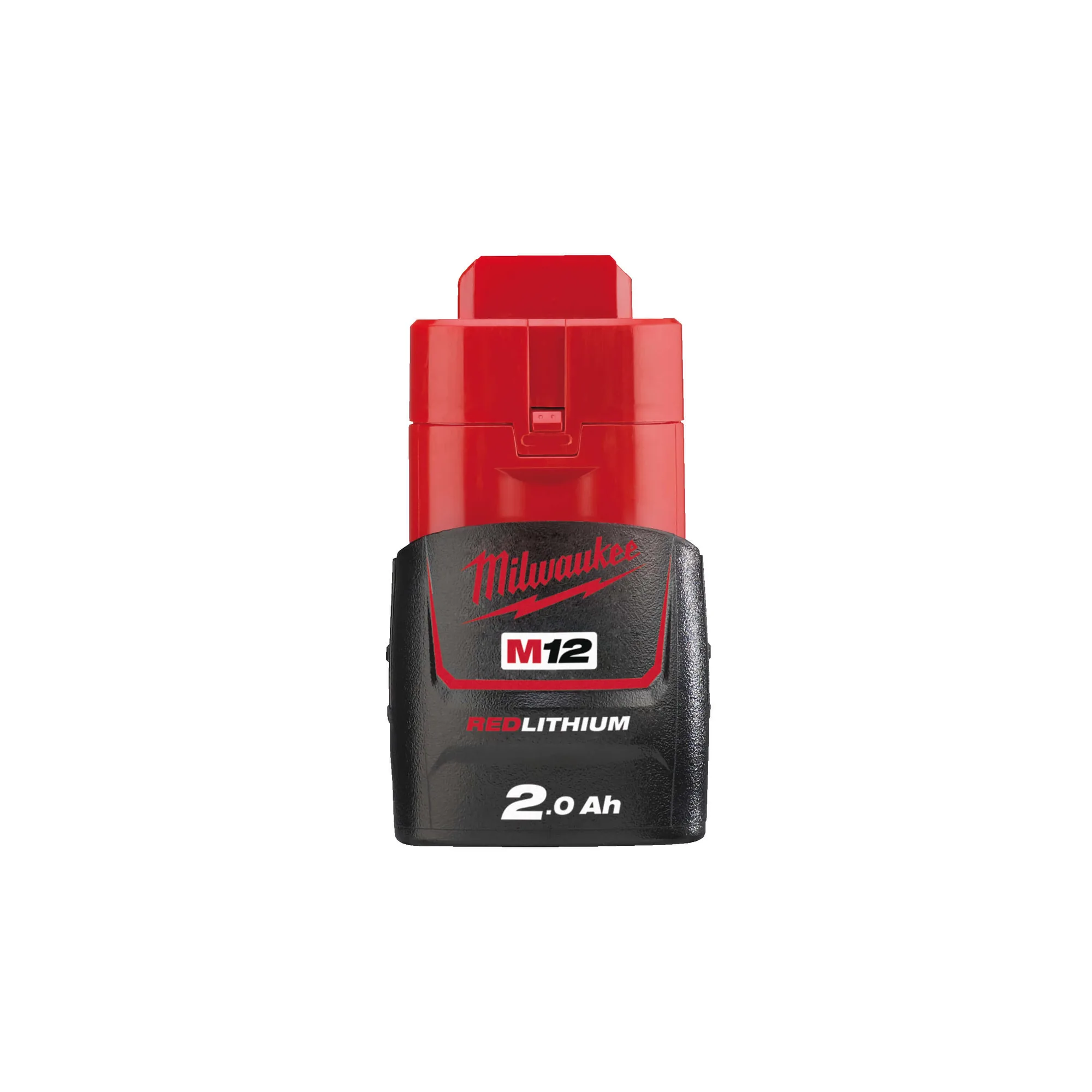 Milwaukee M12 B2 Li-Ion-Akku in Rot-Schwarz, 12 V 2,0 Ah