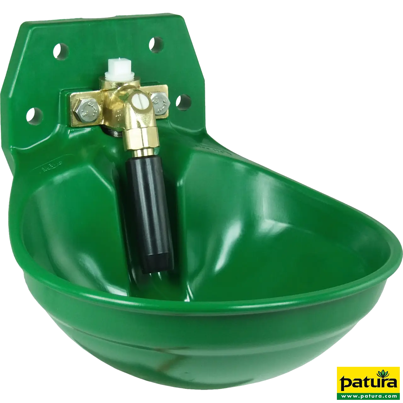 Patura Rohrventilbecken Modell 12P-MS in Grün mit 3/4-Zoll-Messingventil