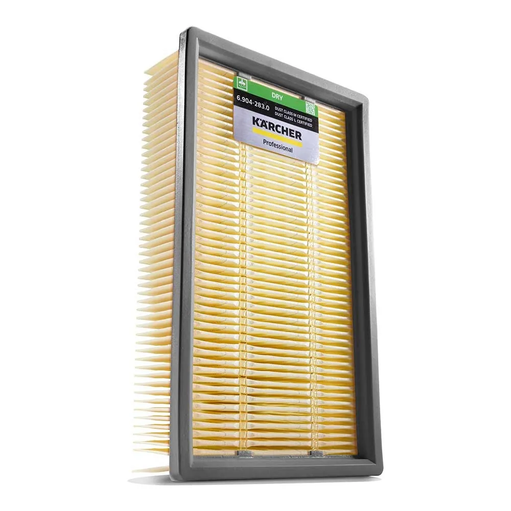 Original Kärcher Flachfaltenfilter Dry für NT-Sauger, Produktansicht freigestellt