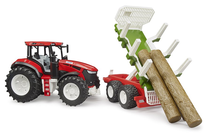 BRUDER ROADMAX Traktor mit Rückeanhänger und 3 Baumstämmen – Robustes Spielzeug für kleine Entdecker BRUDER ROADMAX Traktor mit Rückeanhänger und 3 Baumstämmen – Robustes Spielzeug für kleine Entdecker
