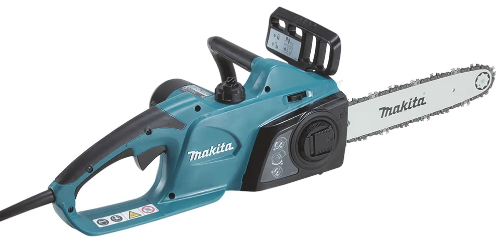 Makita Elektro-Kettensäge mit 1800 Watt und 35 cm Schwert in Türkis