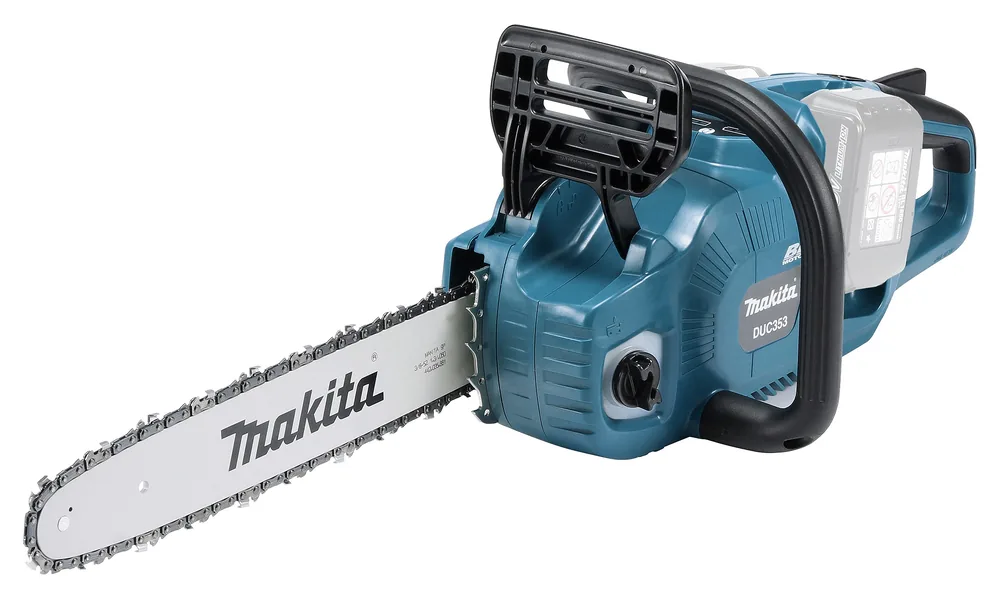Makita DUC353Z Akku-Kettensäge mit Schwert, andere Seitenansicht