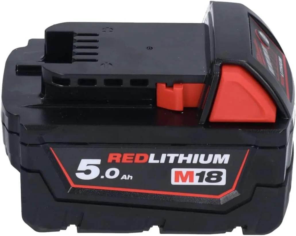 Milwaukee REDLITHIUM M18 5,0 Ah Akku, Seitenansicht
