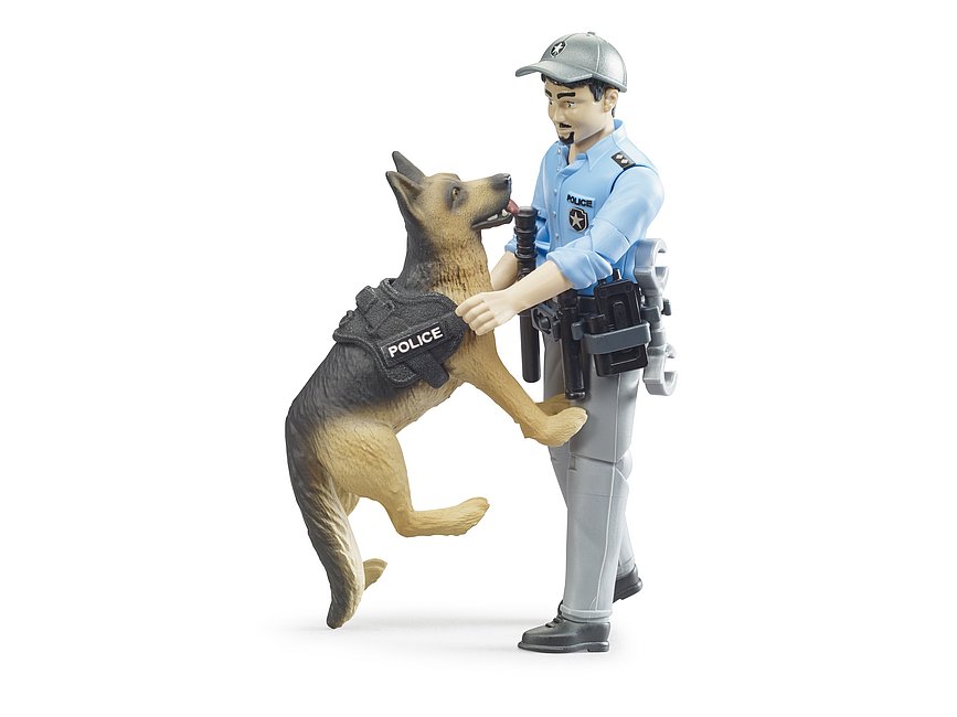 BRUDER 62150 bworld Polizist mit Hund – Realistisches Polizei-Spielset für Kinder ab 4 Jahren BRUDER 62150 bworld Polizist mit Hund – Realistisches Polizei-Spielset für Kinder ab 4 Jahren