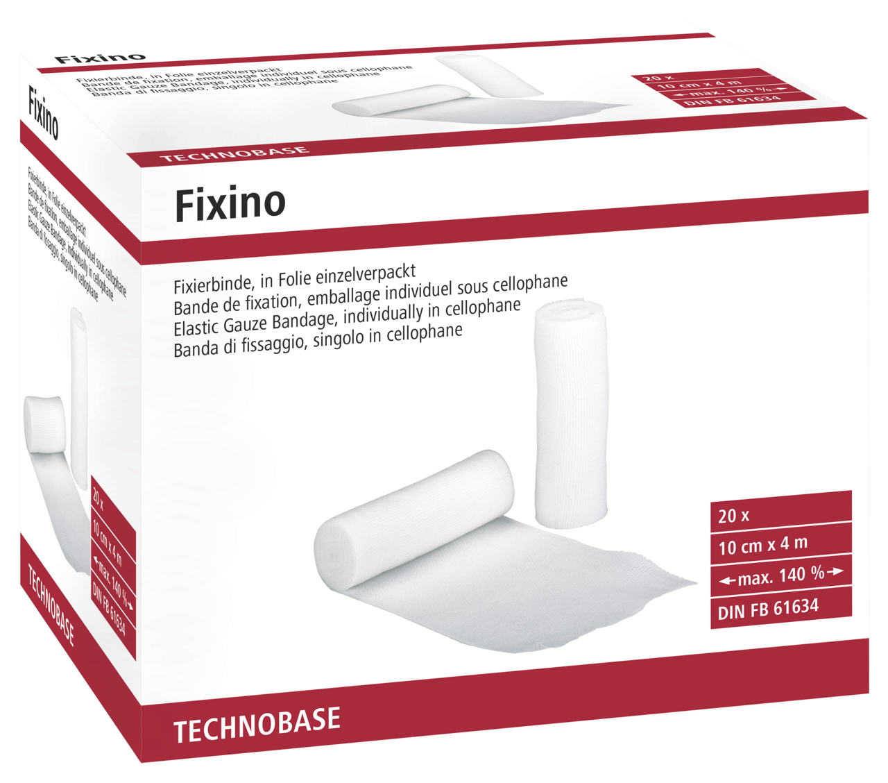 Kerbl Fixierbinden Fixino 10cm - zur sicheren und flexiblen Wundversorgung von Großtieren, ideal für Landwirte und Tierhalter